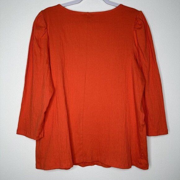 Bar III Square Neck Top Orange Valencia Size 1X NWT - Picture 3 of 9